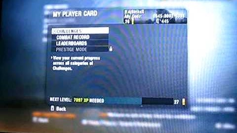 Call of Duty Black Ops Wii: Ally code