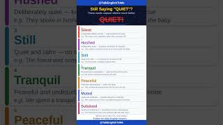 Still Saying "Quiet"? 7 Words That Capture Silence Much Better