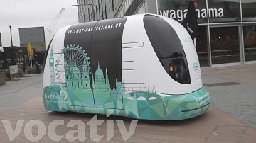 Driverless Shuttle Bus Being Tested In London