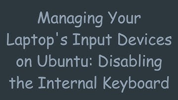 Managing Your Laptop