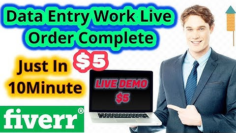Data Entry Work Demo for Beginners on Fiverr Earn $5 in Just 10 Mins