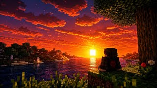 Loneliness Hits Different at Sunset (Minecraft)