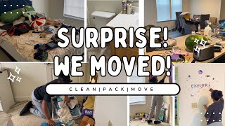 SURPRISE WE MOVED!!! | PACK & MOVE WITH ME | MILITARY HOUSING | PART 1