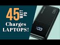 INIU Portable Battery Pack with 45 watts of Power Delivery 15,000mah - Charges Laptops!