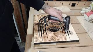 Predator wood carving part 2