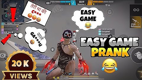Easy Game Prank 😂 Free Fire with random teammates | free fire funny video | Ff Prank video