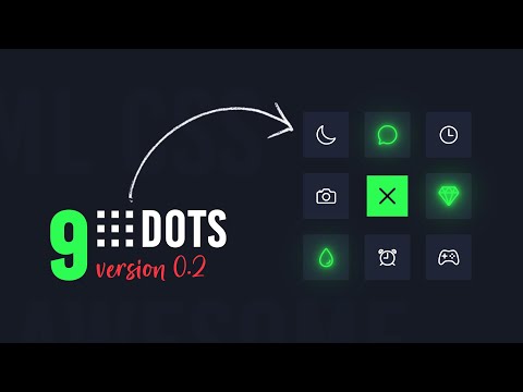 9 Dots Navigation Menu using Html CSS & Javascript