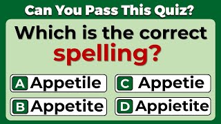 English Spelling Quiz! COMMONLY MISSPELLED WORDS IN ENGLISH. #19