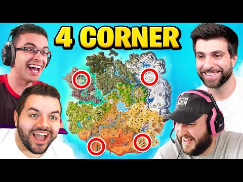 The 4 CORNER CHALLENGE in Fortnite Season 3!