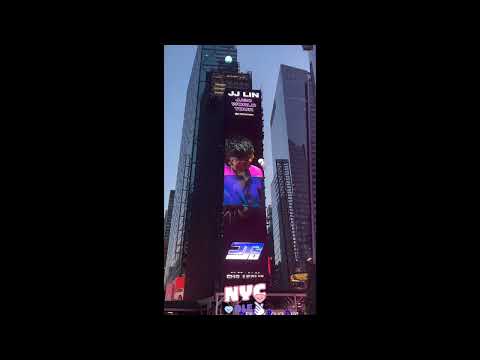 JJ Lin 林俊杰 2023.02.05: JJ20 World Tour Times Square ad 世界巡回演唱会 纽约时代广场广告