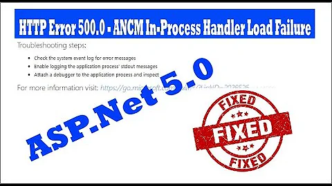 How To Fix Error ANCM In-Process Handler Load Failure