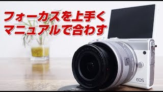 eos m 100マニュアルフォーカスで上手くピントを合わす方法