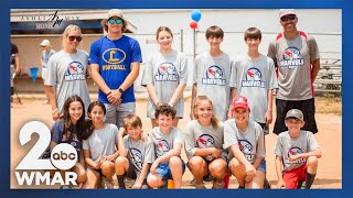 Coach Chris Vaughn teaches kids with different abilities how to play baseball