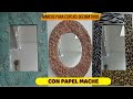 MARCOS DECORATIVOS HECHOS CON PAPEL MACHE-3 IDEAS-ART DECORATIVE WALL MIRRORS DIY