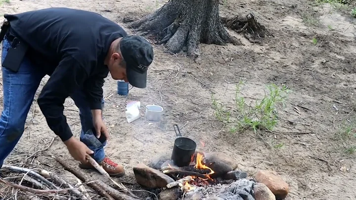 Camp cooking, 25 June 2022. Encampment River solo trip