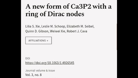A new form of Ca3P2 with a ring of Dirac nodes | RTCL.TV