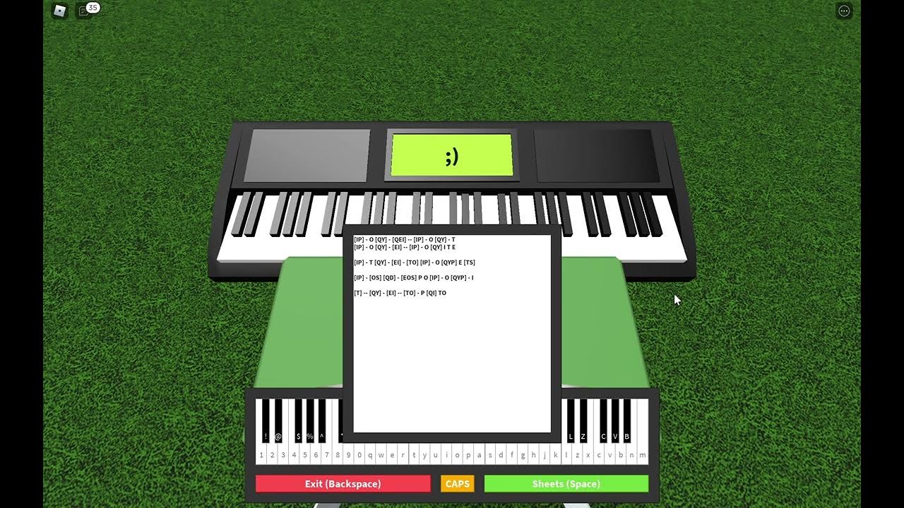 How to play Calm 1 on piano in roblox!!!! YouTube