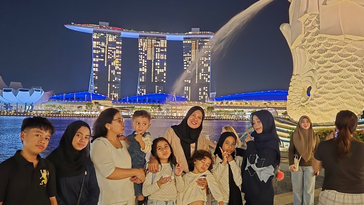 Singapore Part 2. Keseruan pasukan kebagusan-wara jalan2 k Merlion