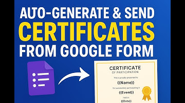 Auto Generate & Send Certificates from Google Form | Google Sheets + Slides + Apps Script Tutorial