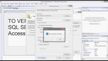 How to verify MS SQL Server connection
