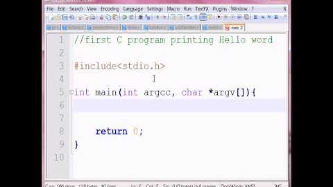 C program tutorial Hello word in cygwin compiler
