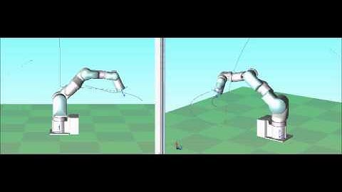 A 7-DOF redundant arm exhibiting real-time Inverse Kinematics on a random path