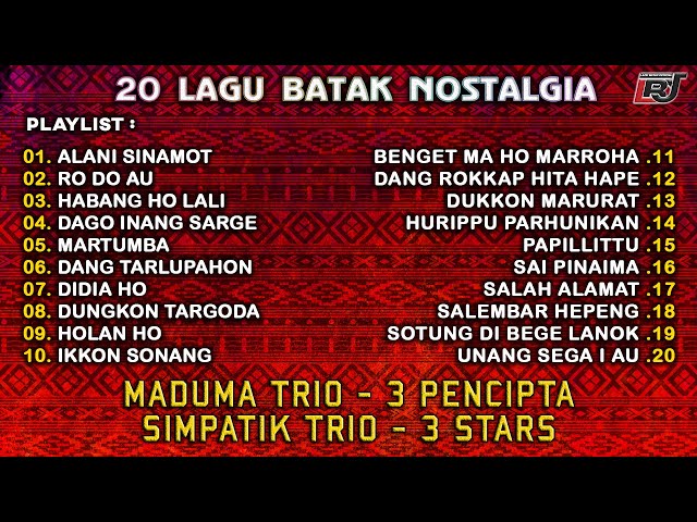 Kompilasi Lagu Batak Nostalgia Maduma Trio, 3 Pencipta, Simpatik Trio u0026 3 Stars || Lagu Batak Lawas class=