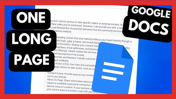 How to Make Google Docs One Long Page - (Make Pageless)
