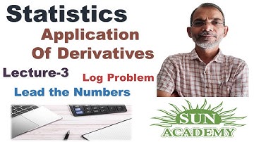 #Statistics | #Application of Derivatives | Double Derivative | S.Y. B. Com | By Sun Academy