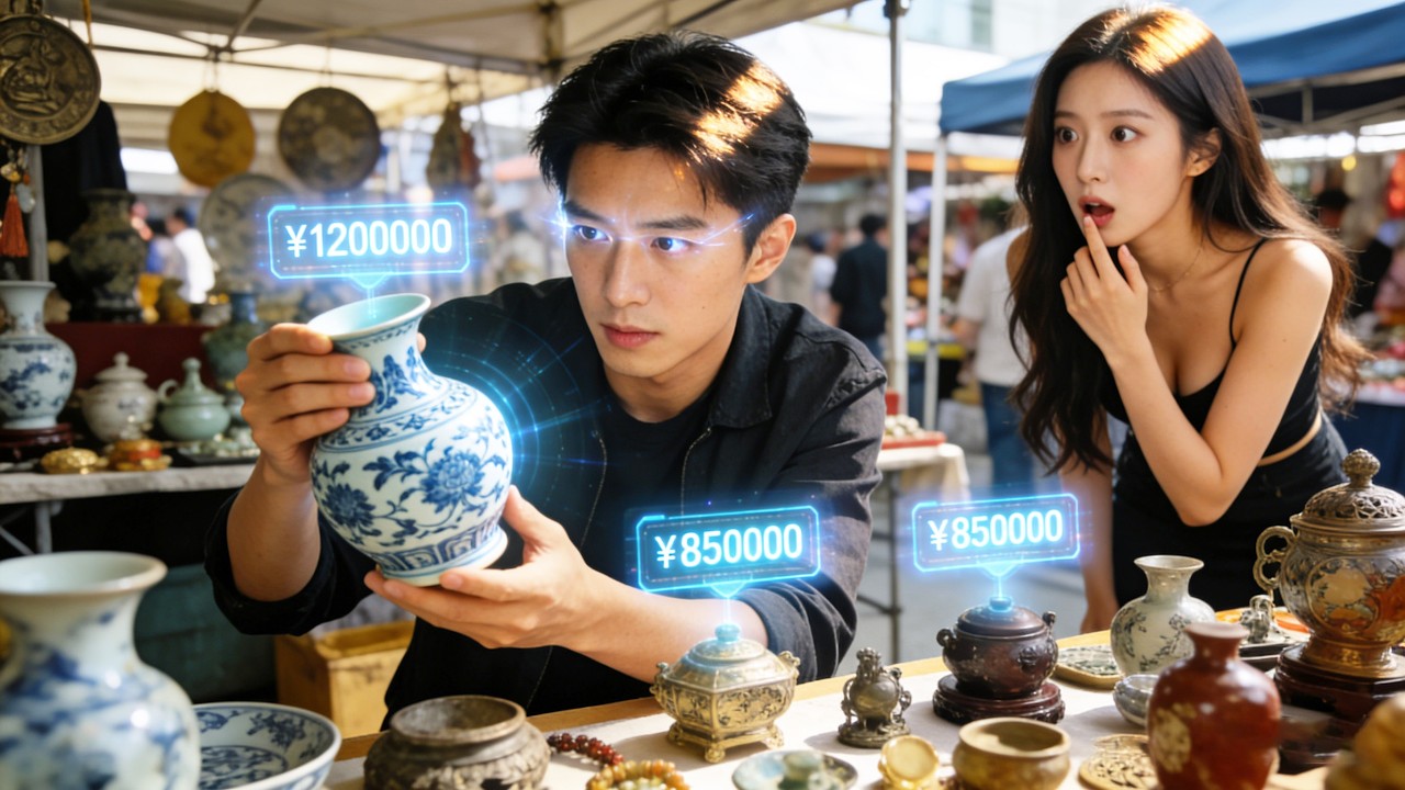 古玩店临时工获鉴宝神眼，妻子携富少逼离婚，他拆穿赝品逆袭成传奇
