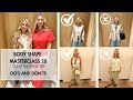 Body shape masterclass 28  dos  donts of styling client shopping trip mango  river island