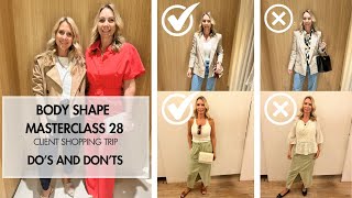 Body Shape Masterclass 28 - Do's & Don'ts of Styling. Client Shopping Trip. Mango & River Island.
