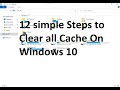 How to clear cache on windows 10  windows 10 clean up  how to clear ram cache in windows 10 2021