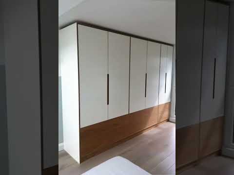 latest white and wooden wardrobe