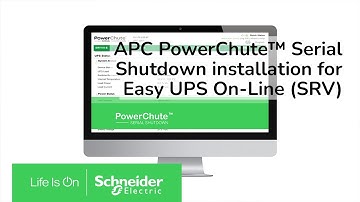 APC PowerChute™ Serial Shutdown installation for Easy UPS On-Line (SRV)