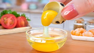 Satisfying Miniature Delicious Egg Fried Rice 🍳 ASMR Cooking Real Food At Mini Kitchen 🍳 Mini Yummy