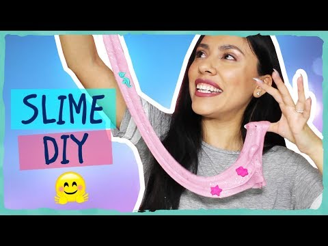 EASIEST SLIME DIY! - Rainbow & Glitter Slime - So Slime DIY (No Glue, No Borax)