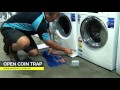 How to clean coin trap on front loader washing machines