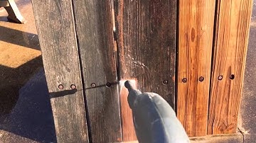 Pressure Washing a old Picnic Table