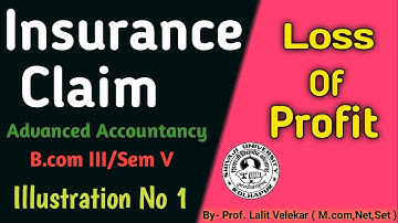 Insurance Claim -Loss of profit policy @eduaccountancy
