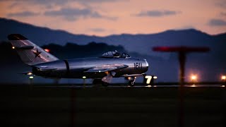 Mig 17 Afterburner Takeoff during OshKosh 2023 Night Airshow