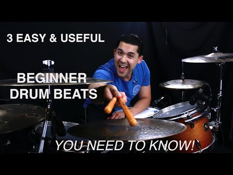 3-easy-drum-beats-for-beginners!-drum-lesson--fisherdrumming