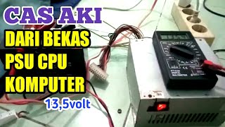 Cas aki dari psu komputer||Charger aki dari psu komputer