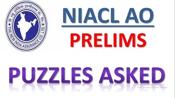 NIACL AO PRE 2018 PUZZLES ASKED | Linear Seating Arrangement + Floor Based Puzzle |