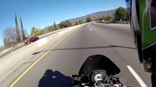 Motorcycle Caught Speeding 100MPH+ By Cop With Radar Gun