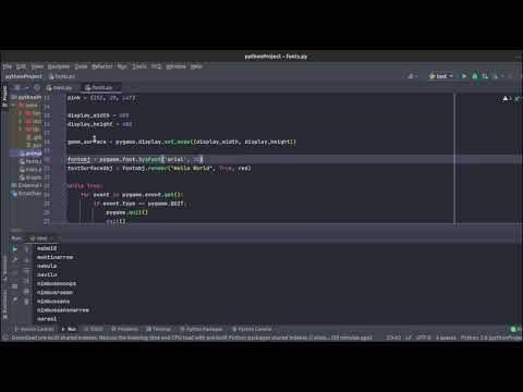 Pygame Writing Text