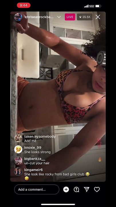 Chriseanrock boobs pop out on INSTAGRAM LIVE 🥵😱