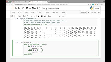 More About For Loops in Python & Solutions to the Last 2 Problems (Python Tutorial #7)