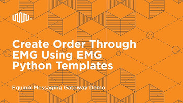 Create Order through EMG using EMG Python Templates