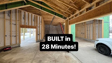Modern Garage Build Time-Lapse (Full Project From Dirt to Dream Garage) // Garage Build Ep. 11